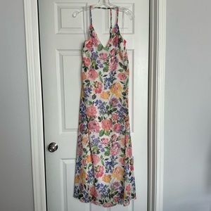 Floral floor length maxi dress - M